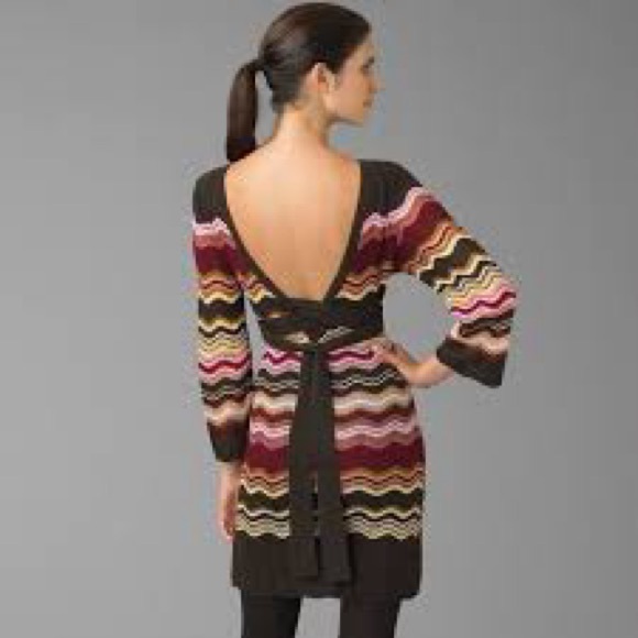 Missoni Mini Dress Striped Zig Zag Knit Long Sleeve Made in Italy - Picture 3 of 11